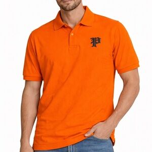 Vintage Polo Ralph Lauren Orange Old English P Polo Shirt XLT